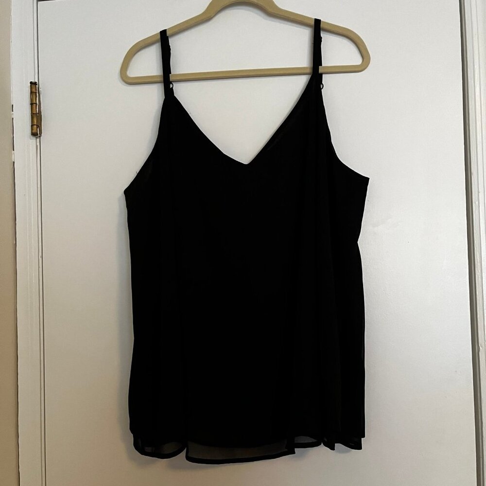 Torrid Size 3 Black Chiffon Tank Top